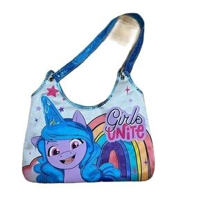 My Little Pony Girls Unite Bag Purse Rainbow Blue Sparkle Shoulder